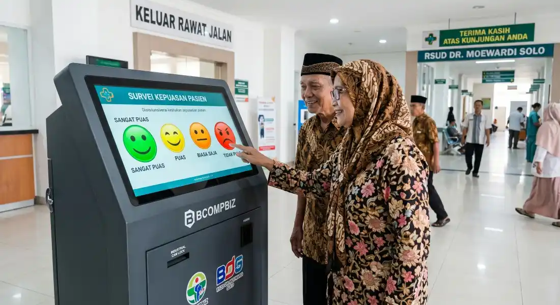 Mesin Kiosk IKM Survei Indeks Kepuasan Masyarakat dari baja SPCC untuk Rumah Sakit dan instansi pemerintahan oleh Bcompbiz