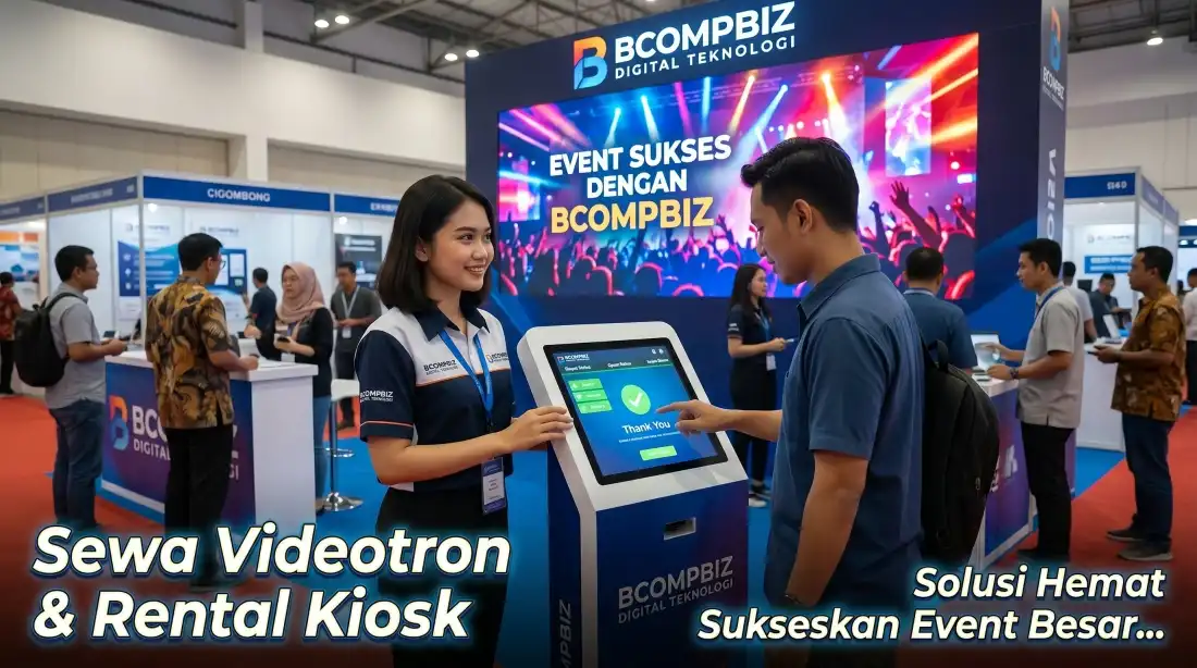 Layanan jasa rental sewa videotron smartboard dan alat multimedia event pameran konser oleh BCOMPBIZ Digital Teknologi