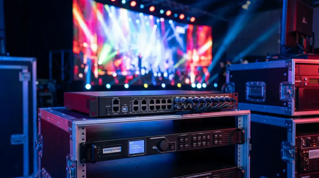 Video processor novastar MCTRL dan VX series untuk controller videotron tipe sinkron yang digunakan pada live event dan studio TV dari Bcompbiz
