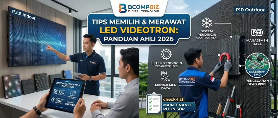 Edukasi tips memilih dan merawat modul LED Videotron Indoor dan Outdoor beserta kelistrikannya oleh Insinyur Bcompbiz